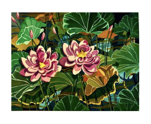 Water Lilies Size: 18’ X 24’  28’ X 34 matted by Antonio Del Moral 